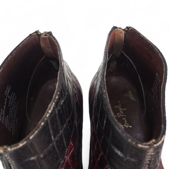 Farylrobin x Free People Tryst Leather Ankle Booties 'Black Combo' Women's 8 - Picture 12 of 12